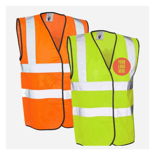 10 x Hi Vis Vests embroidered with your logo
